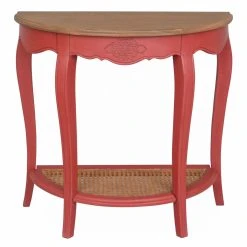 Discount ⌛ International Caravan Ashbury Half Moon 2 Tier Wood Console Table 😀 -Convenience Concepts Shop detailICI837