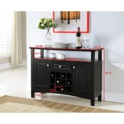 Brand new 🌟 Wood K And B Furniture Transistional Consoles Table With Wine Rack 😍 5 Brand new 🌟 Wood K And B Furniture Transistional Consoles Table With Wine Rack 😍 -Convenience Concepts Shop detailKBF1092