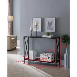 Promo 🎁 Metal K And B Furniture Elementary Collection Console Table 🥰 5 Promo 🎁 Metal K And B Furniture Elementary Collection Console Table 🥰 -Convenience Concepts Shop detailKBF1098