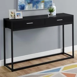 Buy 🛒 Metal Monarch Specialties Rectangular 2 Drawer Console Table 🌟 -Convenience Concepts Shop detailMON1618