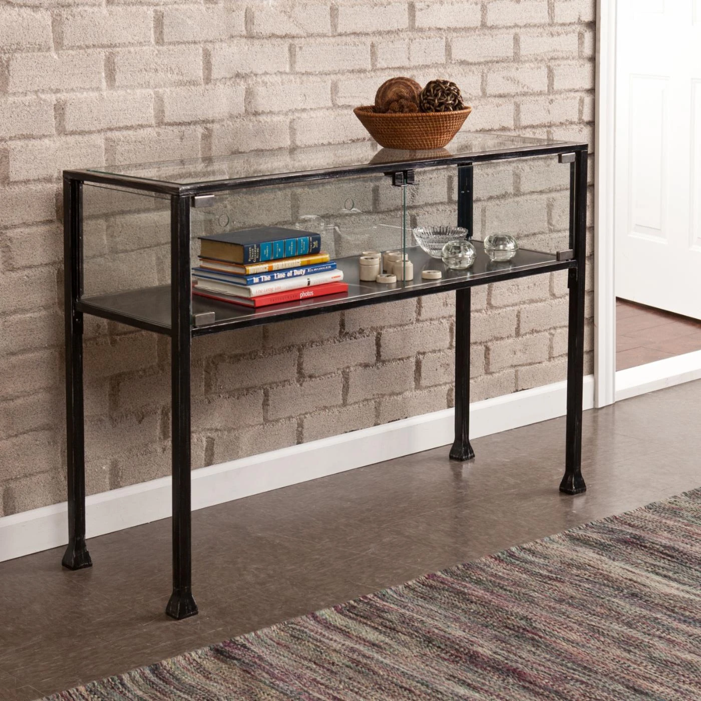 New ???? Metal Southern Enterprises Terrarium Console Table ✔️ 3 New ???? Metal Southern Enterprises Terrarium Console Table ✔️ - Image 3