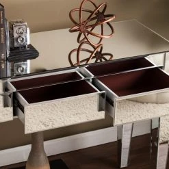 Outlet 💯 Glass Southern Enterprises Darien Contemporary Mirrored Console Table 🎁 12 Outlet 💯 Glass Southern Enterprises Darien Contemporary Mirrored Console Table 🎁 -Convenience Concepts Shop detailSEI2403