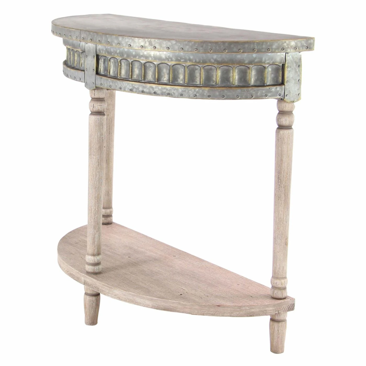 Cheapest π₯° DecMode Traditional Fir Wood And Iron Half-Round Console Table π 3 Cheapest π₯° DecMode Traditional Fir Wood And Iron Half-Round Console Table π - Image 3