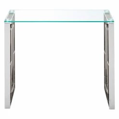 Discount 😍 Metal !nspire Stainless Steel Block Design Console Table ⌛ -Convenience Concepts Shop detailWORW206