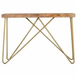Discount ⭐ Metal !nspire Rustic Modern Solid Wood And Iron Console Table 🤩 -Convenience Concepts Shop detailWORW458