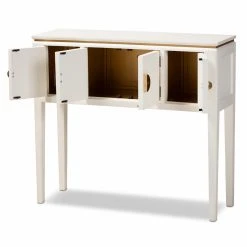 Buy ???? HN Home Maclear Boho Japanese-Inspired 4 Door Wood Console Table ???? 8 Buy ???? HN Home Maclear Boho Japanese-Inspired 4 Door Wood Console Table ???? -Convenience Concepts Shop detailWSI4664