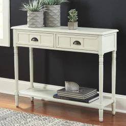 Hot Sale 🌟 Wood Signature Design By Ashley Goverton Console Table ❤️ -Convenience Concepts Shop inuseASHY6167