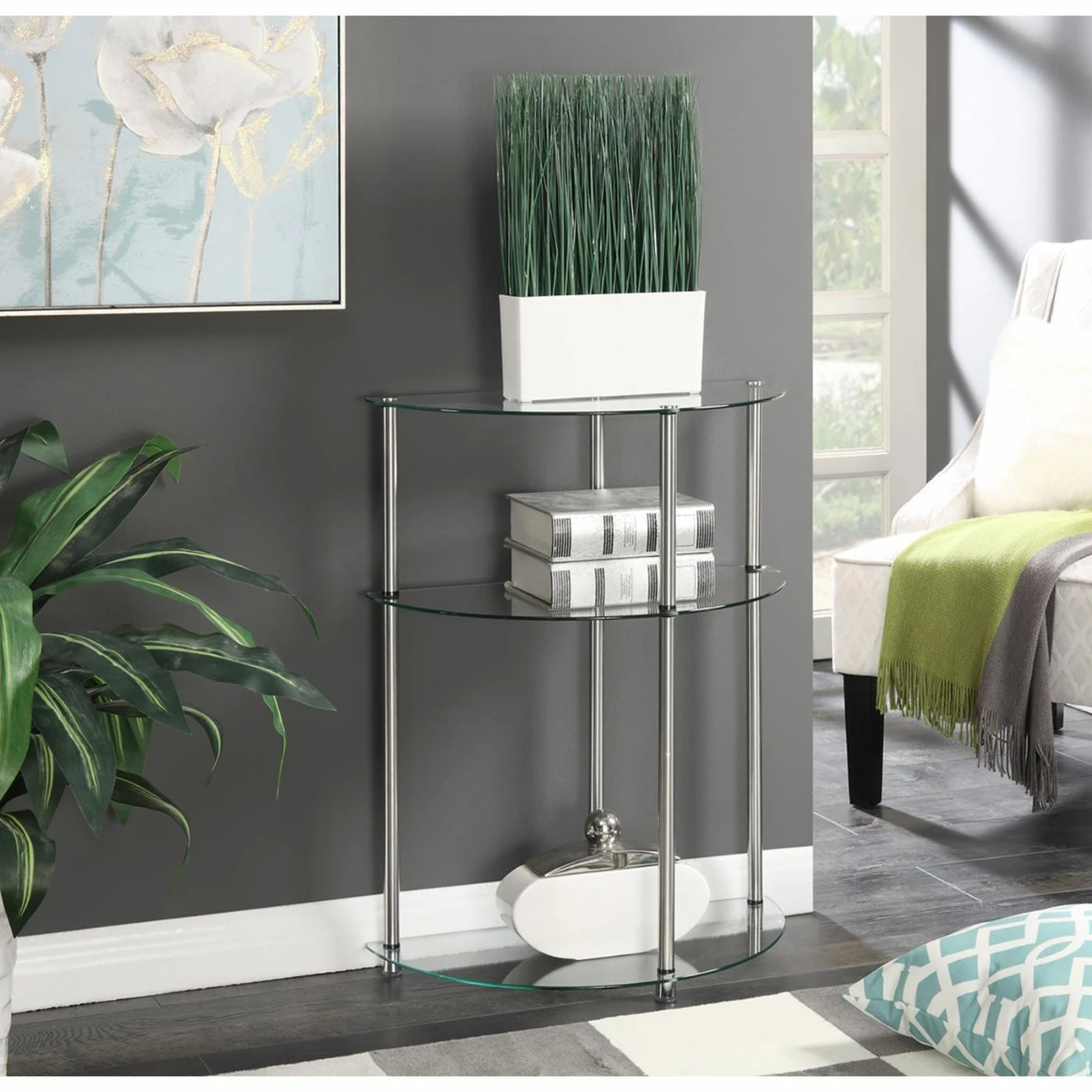 Cheap 🔔 Metal Convenience Concepts 3 Tiered Console Table 🔔 2 Cheap 🔔 Metal Convenience Concepts 3 Tiered Console Table 🔔 - Image 2