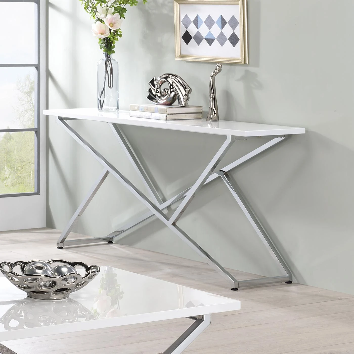 Discount π₯° Metal Furniture Of America Meeker Contemporary Rectangular Console Table π₯° 2 Discount π₯° Metal Furniture Of America Meeker Contemporary Rectangular Console Table π₯° - Image 2