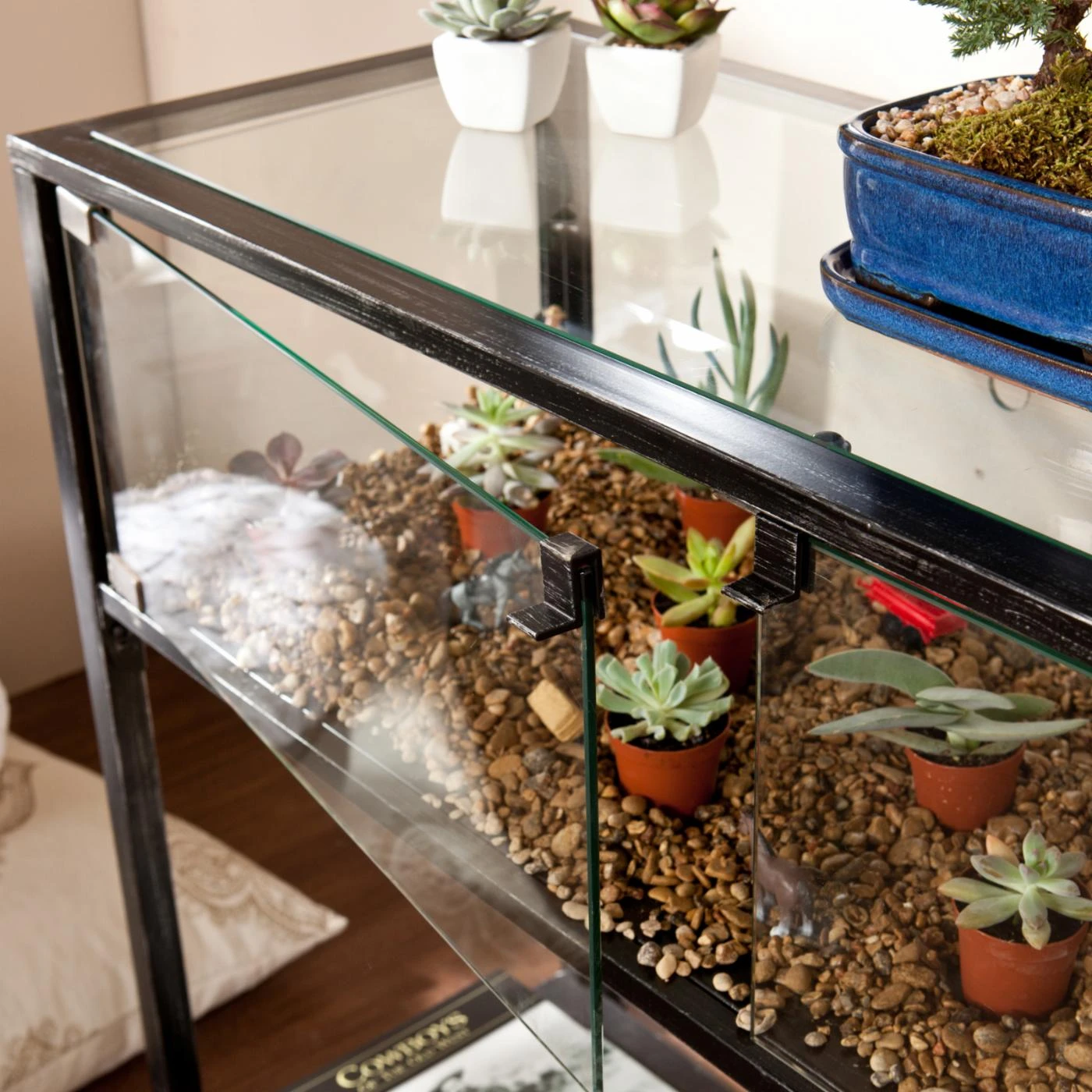 New ???? Metal Southern Enterprises Terrarium Console Table ✔️ 2 New ???? Metal Southern Enterprises Terrarium Console Table ✔️ - Image 2