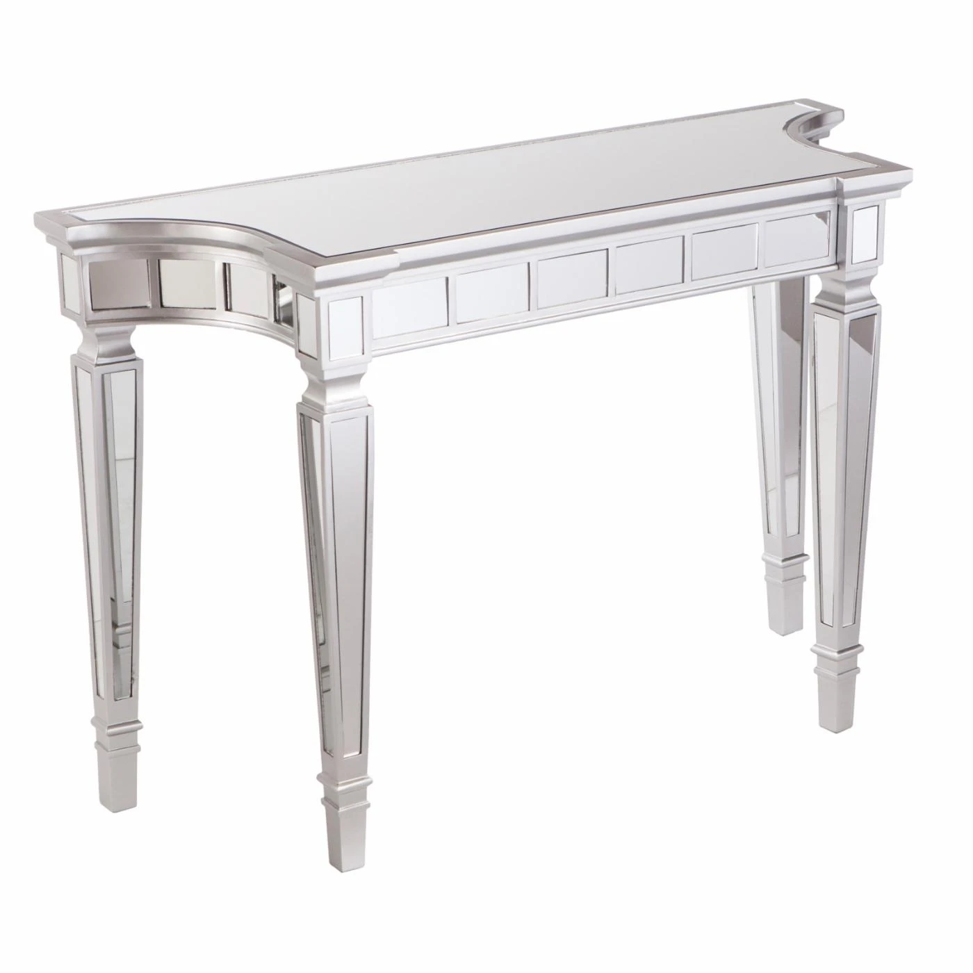 Cheap 😉 Glass Southern Enterprises Glenview Glam Mirrored Console Table - Matte Silver 🥰 2 Cheap 😉 Glass Southern Enterprises Glenview Glam Mirrored Console Table - Matte Silver 🥰 - Image 2