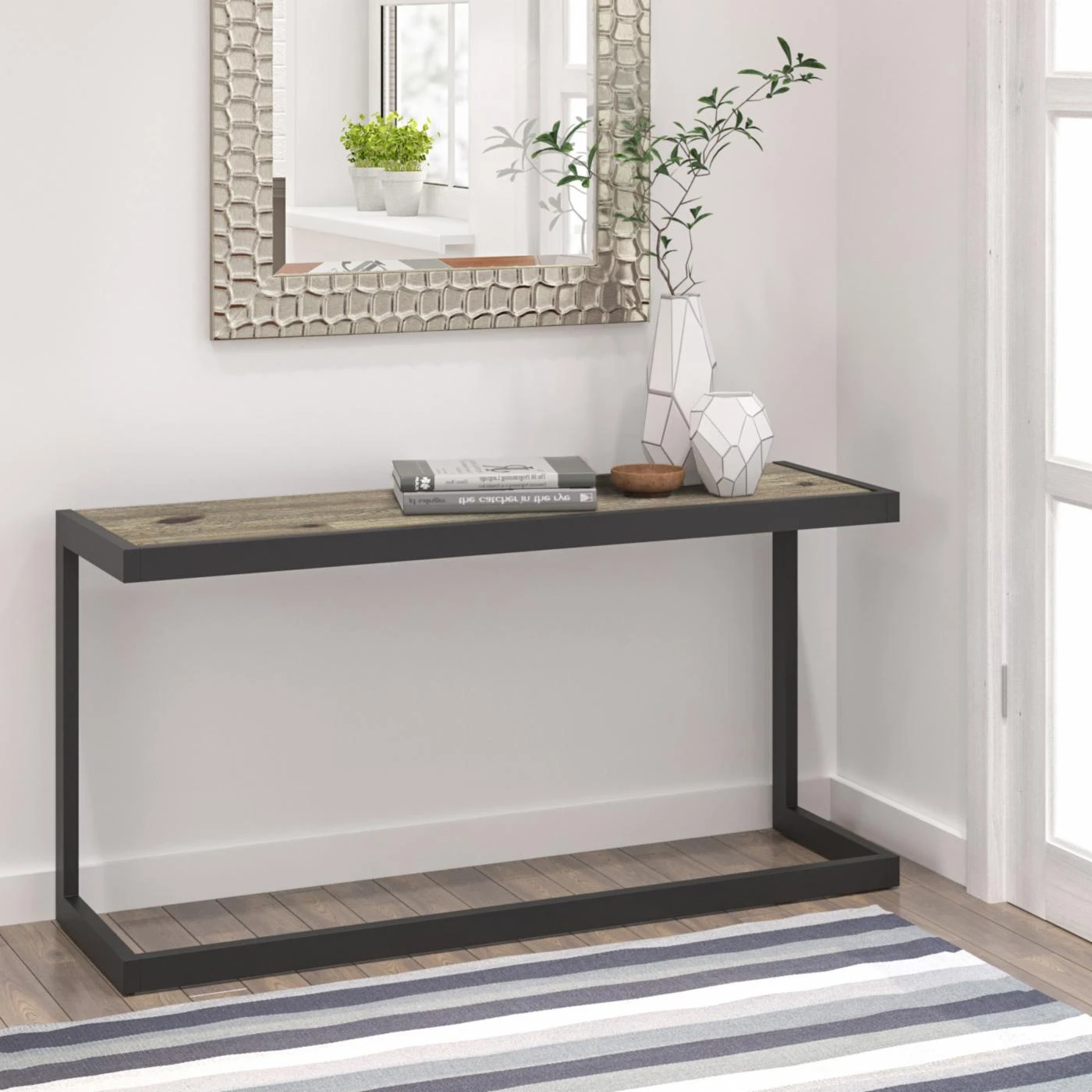 Cheap ???? HN Home Wesley Modern Farmhouse Solid Acacia Wood And Metal 52 In. Console Sofa Table ???? 2 Cheap ???? HN Home Wesley Modern Farmhouse Solid Acacia Wood And Metal 52 In. Console Sofa Table ???? - Image 2