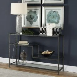 Best reviews of 😉 Metal Uttermost Leo Industrial Console Table 👍 -Convenience Concepts Shop inuseUMC8641