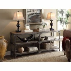 Top 10 🔔 Metal Acme Furniture Gorden Weathered Oak And Antique Silver Console Table ⭐