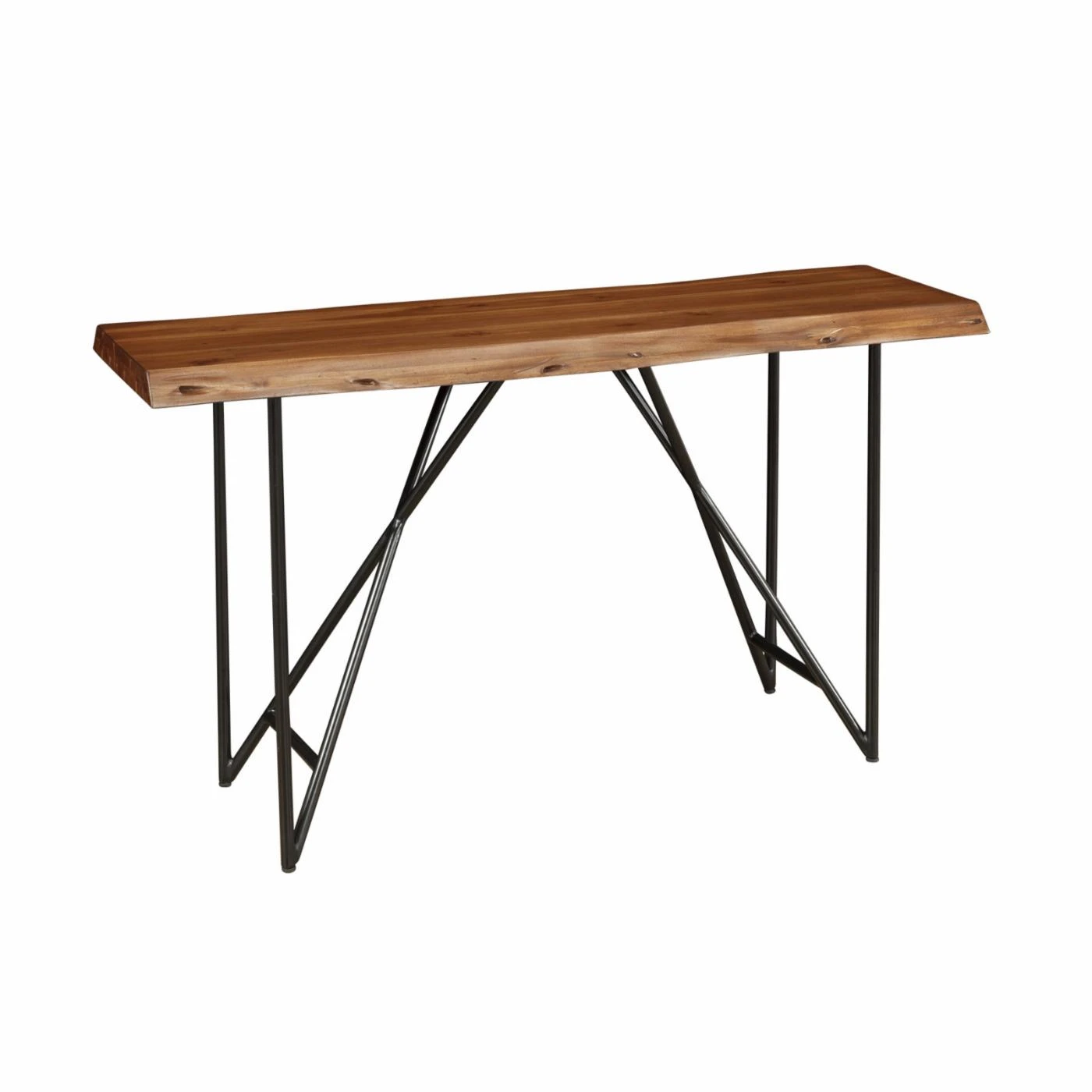 Outlet ⌛ Metal Alpine Furniture Live Edge Console Table ???? 1 Outlet ⌛ Metal Alpine Furniture Live Edge Console Table ????