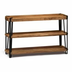 Top 10 💯 Alaterre Furniture Ryegate Natural Live Edge Solid Wood With Metal Media Console Table ❤️