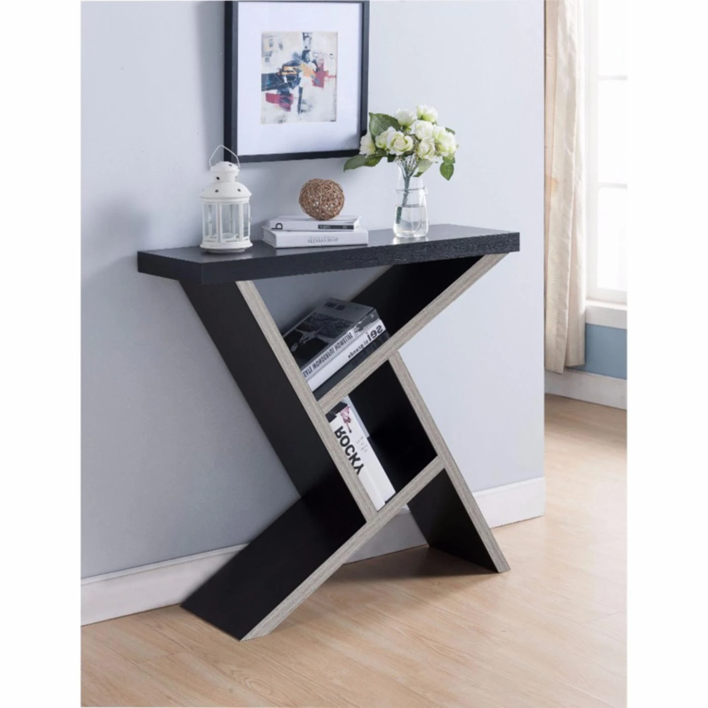 Promo ✔️ Wood Benzara Unique Designed Console Table With Shelf ???? 1 Promo ✔️ Wood Benzara Unique Designed Console Table With Shelf ????