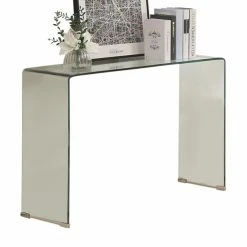 Hot Sale โ๏ธ Benzara Contemporary Minimal Clear Glass Sofa Table ๐ฏ