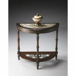 Discount ⌛ Butler Specialty Wood Butler Demilune Console Table - Metalworks - 30 W In. 🎉