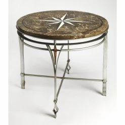 Buy 🔔 Round Butler Specialty Regina Fossil Foyer Table 🎉