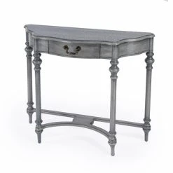 Top 10 ⌛ Butler Specialty Wood Butler Morency Demilune 1 Drawer Console Table - Powder Gray ????