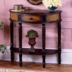 Budget ⭐ Butler Specialty Wood Butler Demilune Console Table - Coffee Hand-painted 🔔