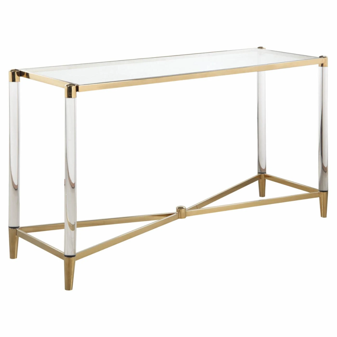 Wholesale 🌟 Acrylic Chintaly Denali Rectangular Sofa Table ⭐ 1 Wholesale 🌟 Acrylic Chintaly Denali Rectangular Sofa Table ⭐