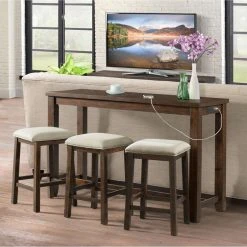 Discount ✨ Wood Picket House Furnishings Dex Multipurpose Console Table Set ????
