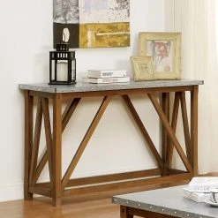Discount ⌛ Wood Furniture Of America Yogur Industrial Sofa Table 👏