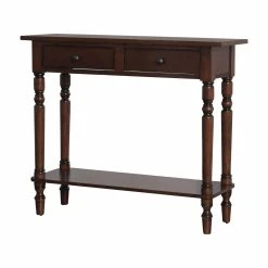 Promo ❤️ Furniture Of America Valor Wood 2 Drawer Console Table 🤩