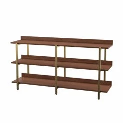 Buy 👍 Metal Furniture Of America Halima 3-Shelf Display Shelf - Light Walnut 💯