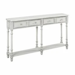New ???? Wood HomeFare 2 Drawer Hall Console Table ????