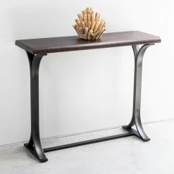 Promo 👍 Metal International Caravan Hamburg Contemporary Wood Console Table With Arched Legs 🔔