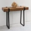 Cheapest 💯 Metal International Caravan Hamburg Contemporary Wooden Block Console Table ⌛