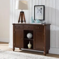 Buy ???? K&B Furniture K&B Furniture C1292 Rectangle Wood Console Buffet ????