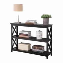 New ⭐ K&B Furniture Wood K&B Furniture Modern 2 Shelf Console Table ????