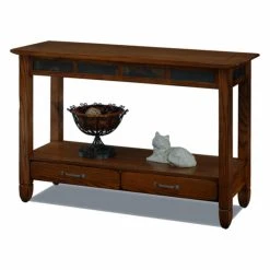 Discount ???? Wood Leick Home 10933 Slatestone Rustic Oak Sofa Table ????