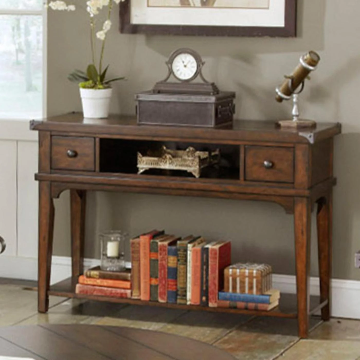 Outlet π Liberty Furniture Industries Wood Aspen Rectangular Russet Brown Console Table π 1 Outlet π Liberty Furniture Industries Wood Aspen Rectangular Russet Brown Console Table π
