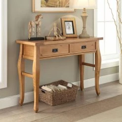 Outlet ???? Wood Linon Home Santa Fe Antique Finish Console Table ✔️