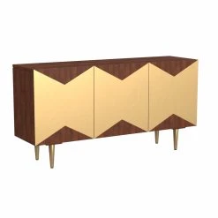 Best reviews of 🔥 Metal Powell Kiera Console - Brown With Gold Accents 🥰