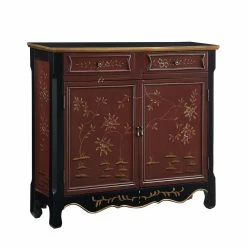 Best Pirce 🧨 Wood Powell Cillian Console - Red Oriental 😀