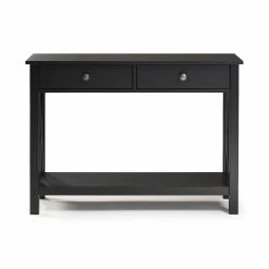 Best deal 😍 Wood Linon Davis 2-Drawer Console Table - Black 😍