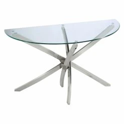 Budget 😉 Metal Magnussen Zila Demilune Sofa Table 👏