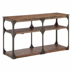 Hot Sale ???? Magnussen Montgomery Reclaimed Wood Rectangular Entryway Table ⭐