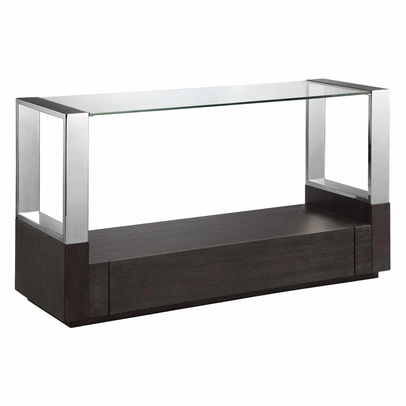 Flash Sale ???? Wood Magnussen Revere Contemporary Glass Top Entryway Table With Storage ???? 1 Flash Sale ???? Wood Magnussen Revere Contemporary Glass Top Entryway Table With Storage ????