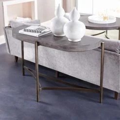 Deals 👍 Metal Modus Lyon Semi-Circular Console Table 😍