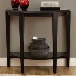 Cheap โค๏ธ Monarch Specialties Wood Crescent Console Table With Shelf ๐
