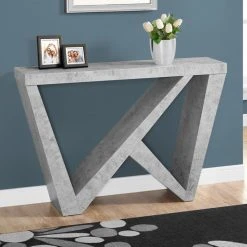 Cheapest ๐ Wood Monarch Specialties Cement-Look Hall Console Table ๐