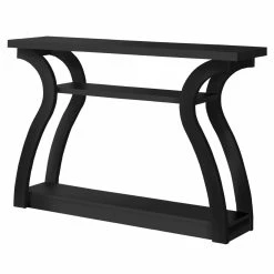 Outlet ???? Wood Monarch Specialties Rectangular 3 Tiered Console Table With Curved Legs ????