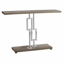 Best deal ⌛ Wood Monarch Specialties Rectangular Console Table With Geometric Pedestal 😀